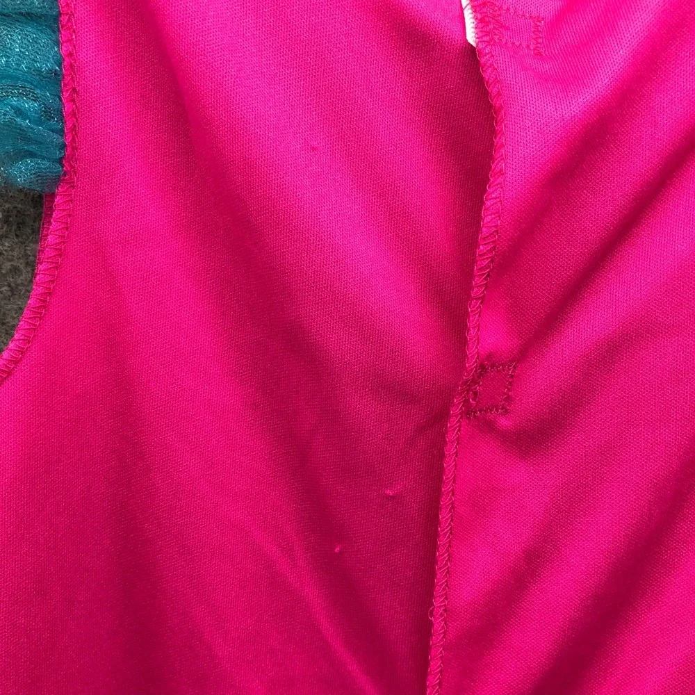 Girls 2T-3T Mermaid Costume Dress Pink Blue Tulle Pretend Play Dress Up - Picture 3 of 8